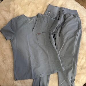 Figs Dusty Blue Scrub Set